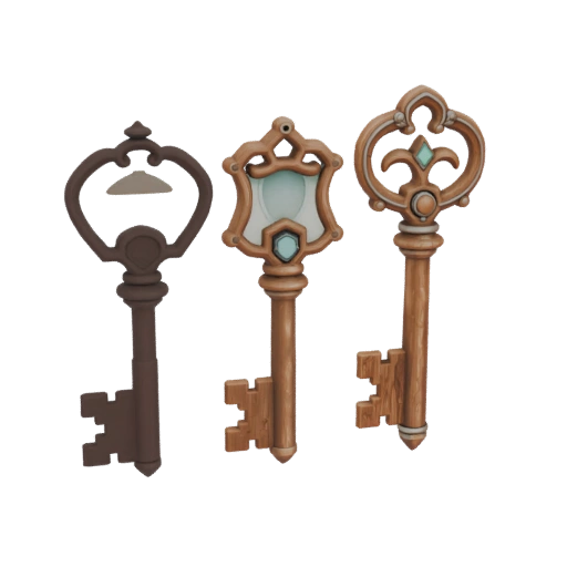 Printable Royal Loot Key 3D Asset for FDM Printers