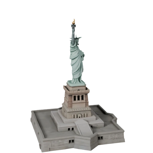Low Poly Freiheitsstatue 3D Modell für Spiele & VR