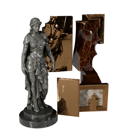 High Poly Marble Abstract Sculpture | Render Detail Pack