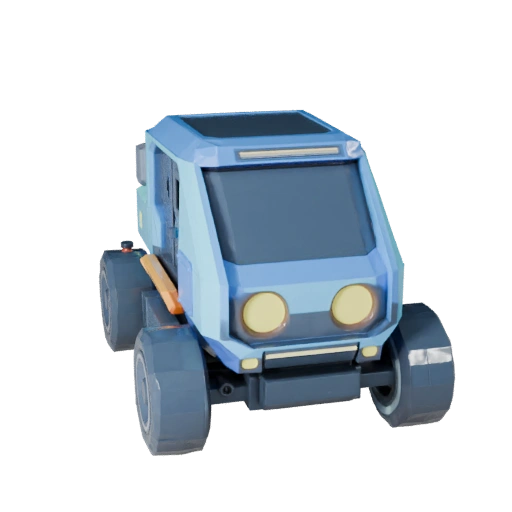 3D модель ховер-трака - Низкополигональная, готовая для игры, PBR