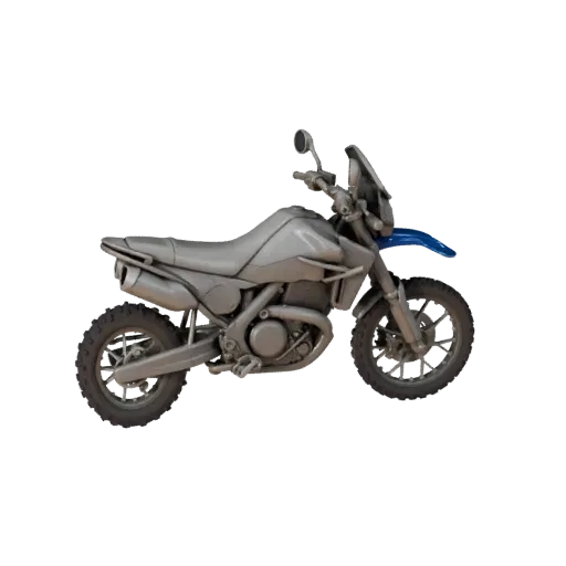 Принтуемая 3D-модель мотоцикла для приключений STL Модель STL, изометрический вид, готовый к печати актив транспортного средс