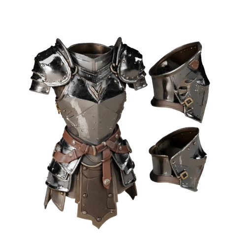 Medieval Arm Guard 3D Game Asset for Casual Levels