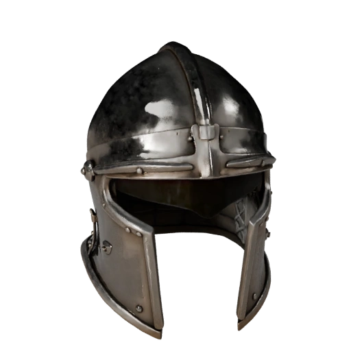 Unity Ready Medieval Combat Helmet 3D Engine Asset