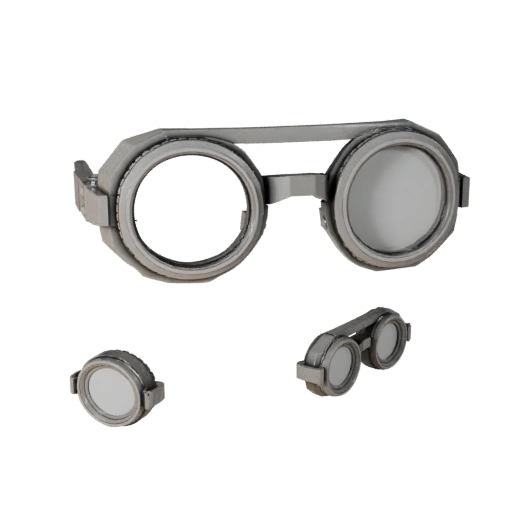 Round Goggles 3D Asset for Unity and Unreal Levels