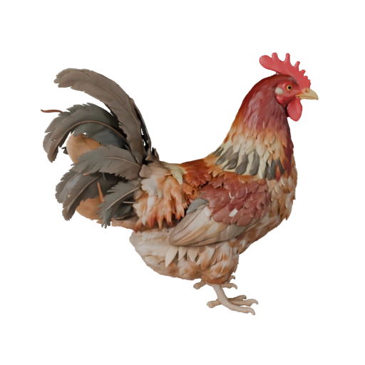 Реалистичная 3D модель курицы - rigged PBR ассет для игр | PBR