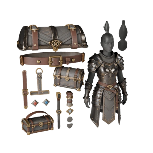 Fantasy Chest Armor 3D Game Asset for Indie Levels