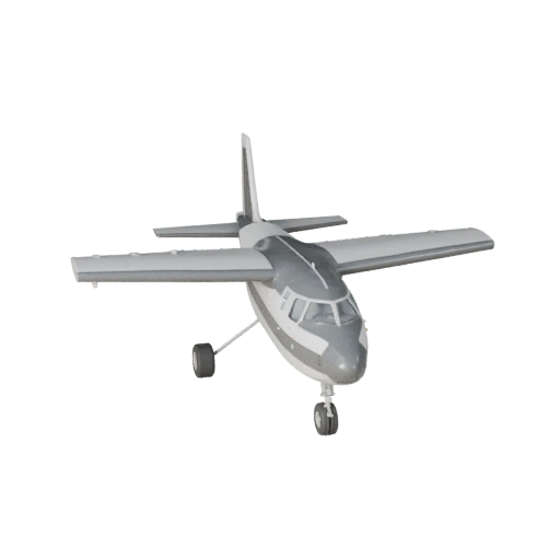 Готовый к игре грузовой самолет 3D модель для игр в реальном времени - PBR