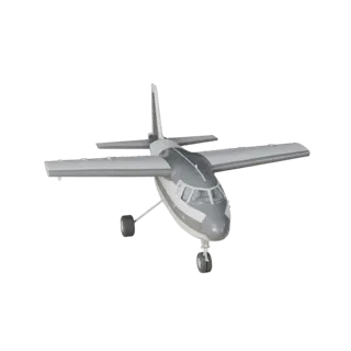 Готовый к игре грузовой самолет 3D модель для игр в реальном времени - PBR