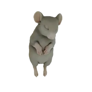 Спящая мышь миниатюра 3D модель