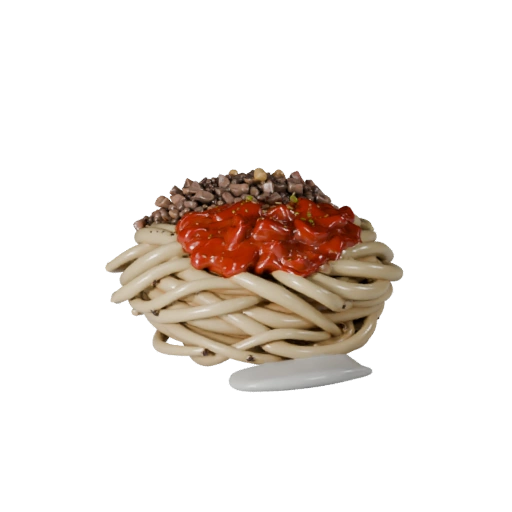 Street Food Pasta Plate 3D Studio Asset for Cinema