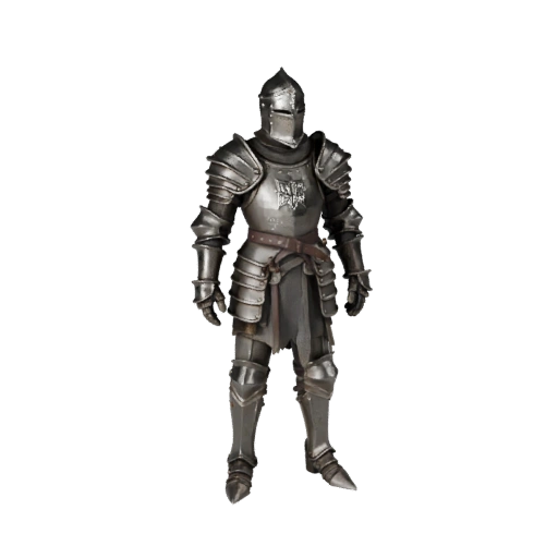 Средневековый бронированный Рыцарь - модель персонажа с ригом
