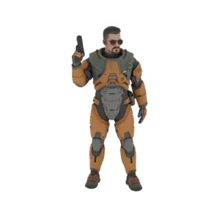 3D-модель Гордона Фримена в костюме HEV