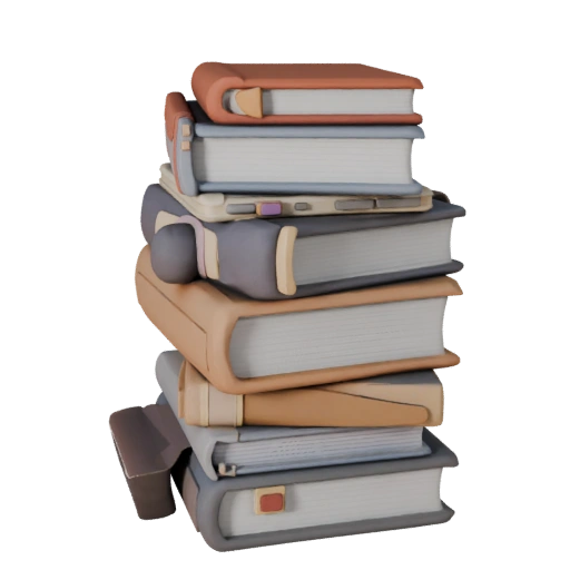 Realtime Cozy Book Stack 3D Asset for Game Engines