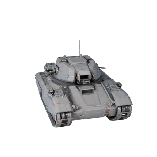 3D-модель Sci Fi Tank, вид из игрового окна в три четверти, готовый для Unreal Engine ассет транспортного средства с футурист