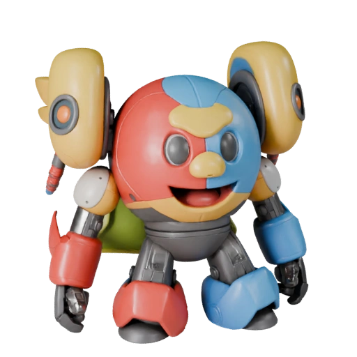 High Poly Robot Style Mascot | Pro Render Detail Asset