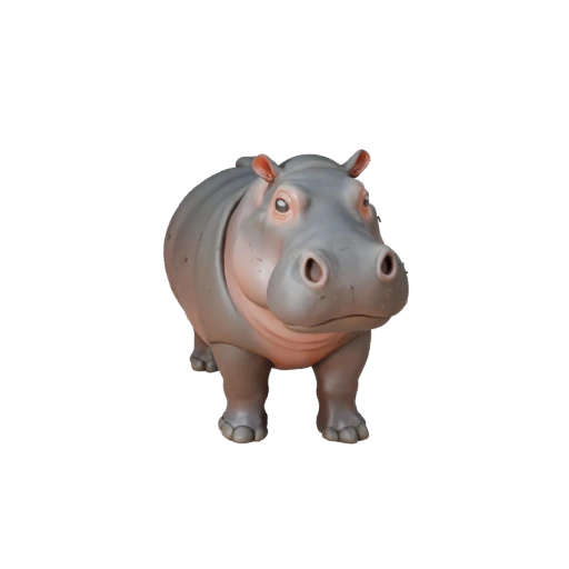 Высокополигональный Бегемот 3D Модель - Детализированный STL Ресурс для Печати