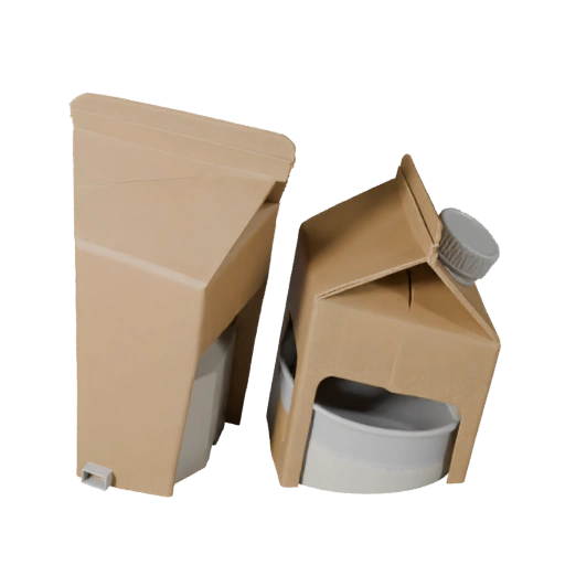 Detailed Sealed Milk Carton 3D Studio Render Asset