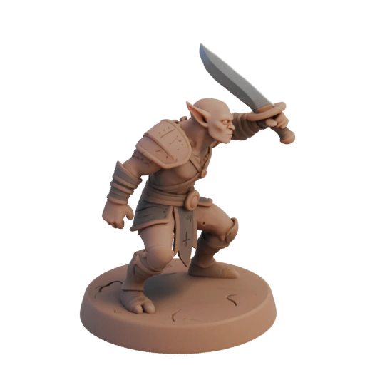 Фэнтези Чернозубый Гоблин Лучник Миниатюра STL