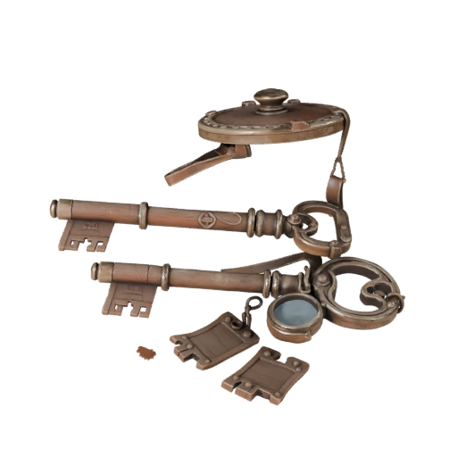 Royal Loot Key 3D Asset for Cinematic Film and VFX