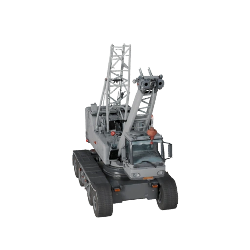 Высокополигональный мобильный кран 3D модель для студийных рендеров