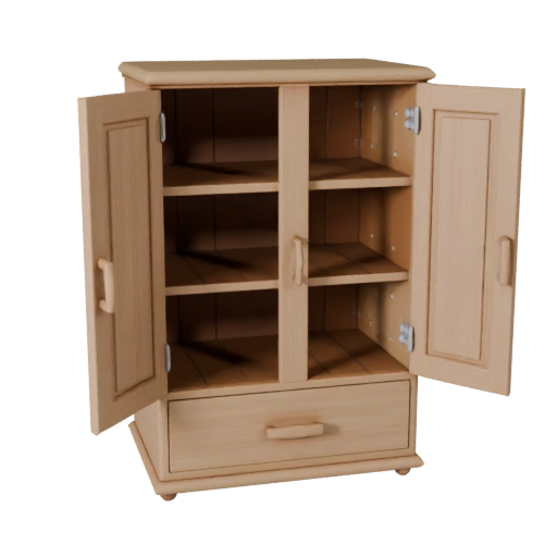 Floating Cabinet 3D Render Asset for Catalog Pages