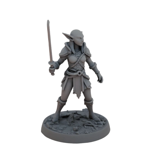 Printable Elf Ranger Presupported | STL Print Asset Pack
