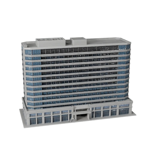 Edificio per Uffici Stampabile STL Modello 3D - Asset in Scala