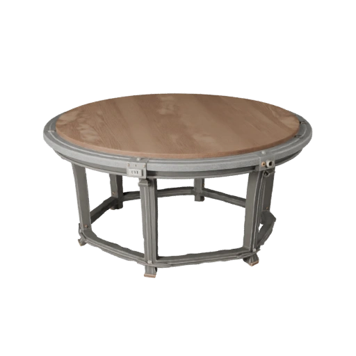 Round Console Table 3D Game Asset for Engine Levels