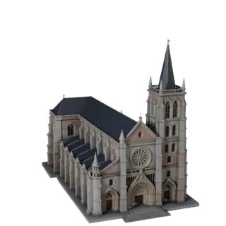 3D модель собора - Реалистичный актив для архитектурной визуализации