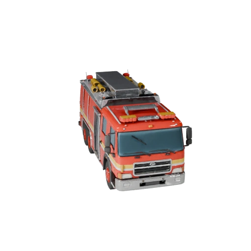 Пожарная машина 3D модель для Blender - Готовый к рендерингу ассет (Legacy)