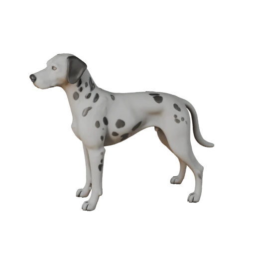 Высокополигональная 3D модель далматинской собаки - Детальный STL ресурс для печати