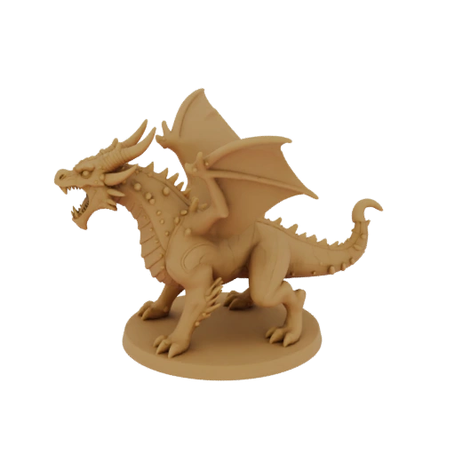 Фэнтези Мрачный Дракон Лучник Миниатюра STL