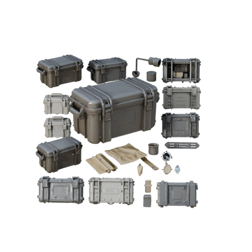 Military Style Ammo Case 3D Kit Asset for Builders