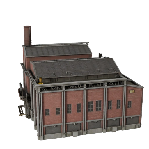 Modello 3D di Centrale Elettrica High Poly per Archviz per Architettura