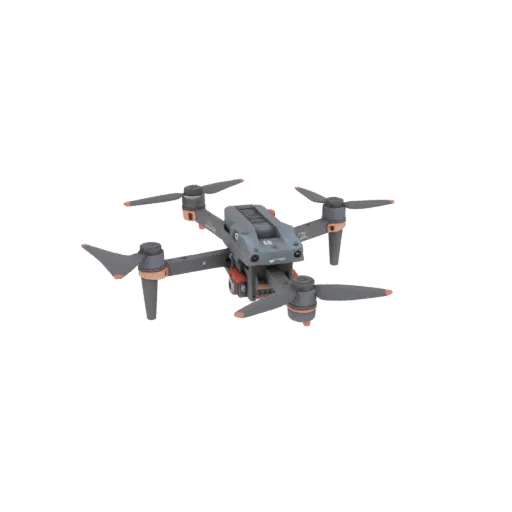3D модель рамы для FPV дрона размером 13 дюймов, вид спереди и сверху