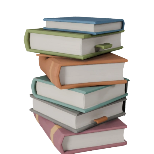 Современная стопка книг 3D игровой ассет для движков реального времени