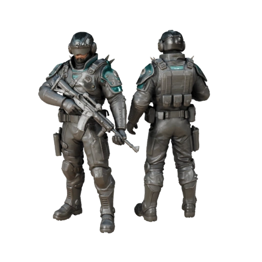 Научная фантастика ВРАЖЕСКИЙ Солдат Персонаж Модель - с ригом