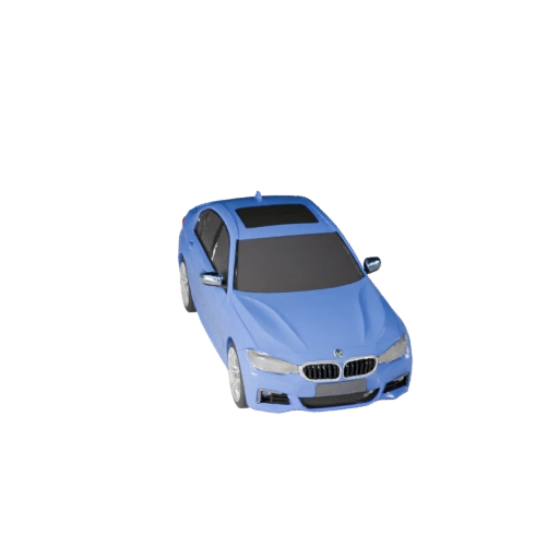 Роскошный седан в стиле BMW 3D модель для Unity - Низкополигональная