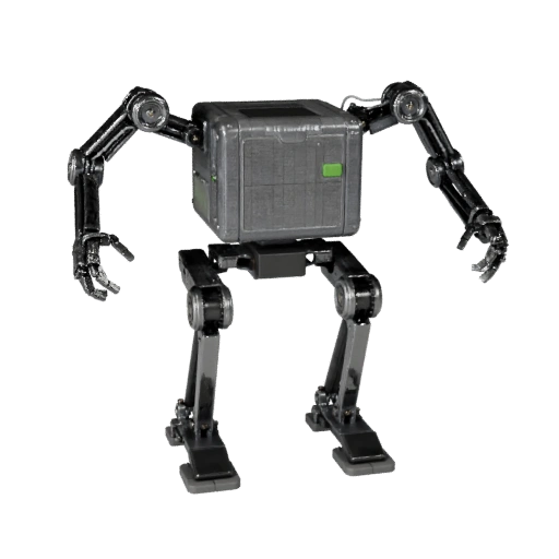 Humanoid Service Robot 3D Asset for Layered Builds