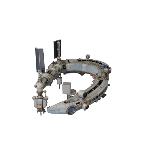 Realtime Deep Space Station Corridor 3D Engine Asset
