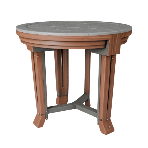 Unreal Ready Round Side Table 3D Game Asset Bundle