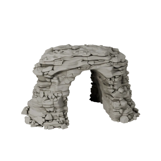 Limestone Cave Mouth Modular 3D Kit for Level Building