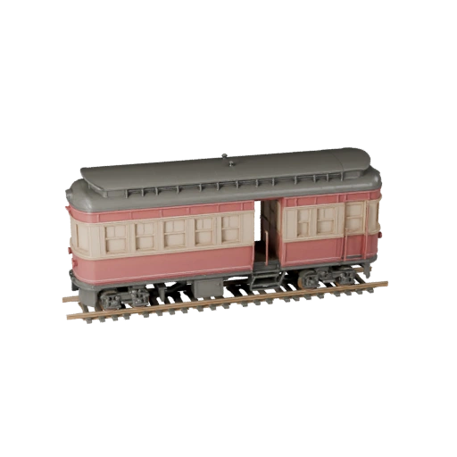 печатный винтажный пассажирский поезд STL 3D модель для