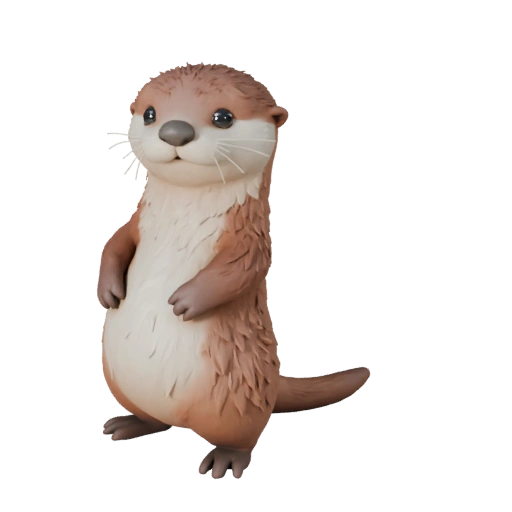Мультяшная выдра 3D модель - Стилизованный ассет для анимации | Бесплатно