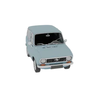 3D модель голубого автомобиля ВАЗ-2112, вид спереди