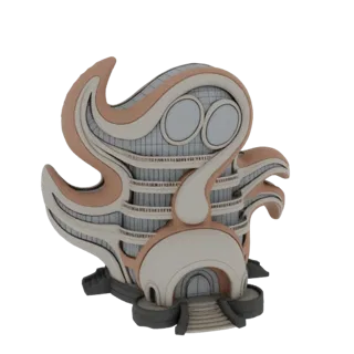 Футуристическое органическое здание 3D модель