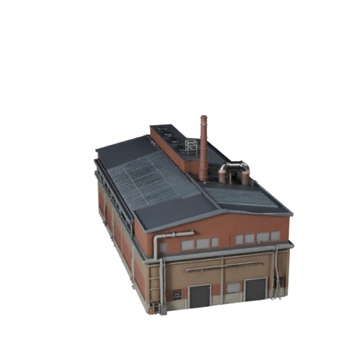 Стилизованный производственный цех 3D модель - Игровой ресурс