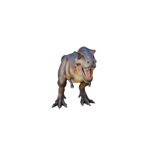 3D модель Spinosaurus, вид сбоку игровой камеры, готовый для Unity ассет животного с профилем челюсти, массой тела, структуро