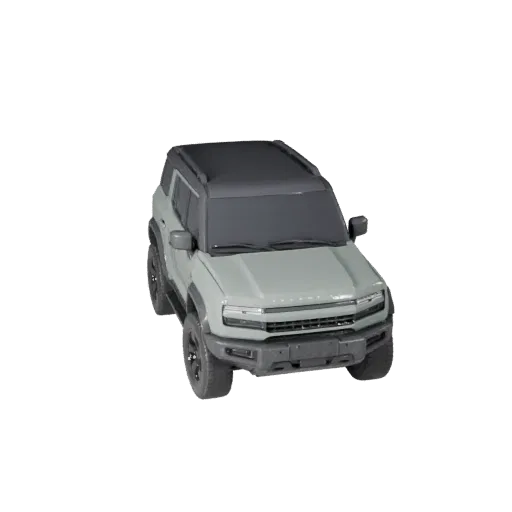 3D-модель Utility Suv, вид в три четверти в студии, готовый к анимации транспортный актив с увеличенным дорожным просветом, у