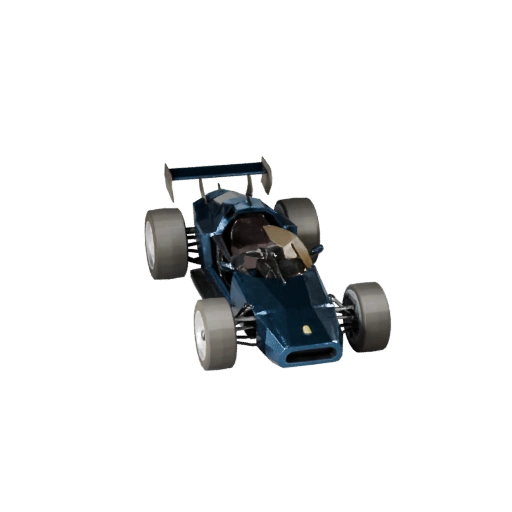 Низкополигональный винтажный гоночный автомобиль 3D модель для Unity и Unreal